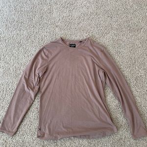 Cuts Men long-sleeve tee in light purple.